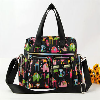 Ladies LargeCapacity Waterproof Tote Bag Flower