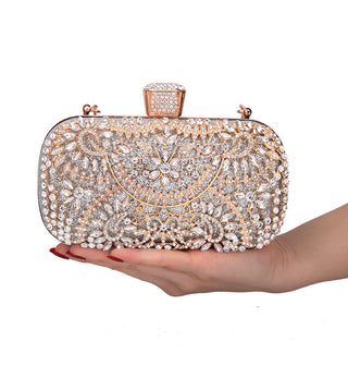 Diamond Evening Metal Clutch bag