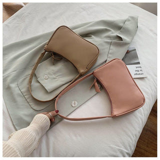 Fashion Design Women Small  Handbags Soft PU Leather Ladies Armpit Shoulder Bags Vintage Simple Girls Clutch Purse Tote