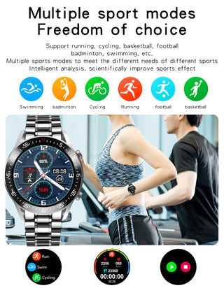 LIGE New Steel Band Digital Watch Men Sport Watches Electronic LED Male Wrist Watch For Men Clock Waterproof Bluetooth Hour+box