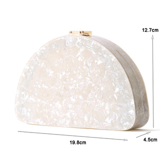 Semicircle Acrylic Wallet Women Evening Clutches Design Bag