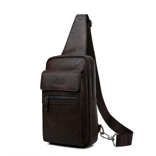 JEEP BULUO Brand Fashion Sling Bags High Quality Men Bags Split Leather Large Size Shoulder Crossbody Bag For Young Man