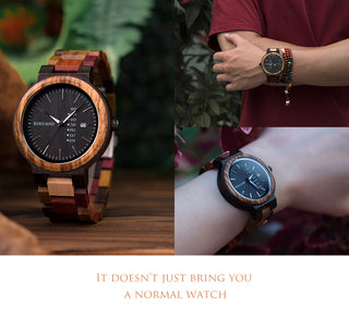 BOBO BIRD Luxury Wood Couple Watches for Men Watch Auto Date Man Watch for Women Handmade Quartz Wristwatch Relogio Masculino