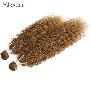 Paquets de cabell ondulat afro crepus cabell ondulat cabell sintètic resistent a la calor extensions de cabell ondulat profund cabell marró Miracle cabell arrissat