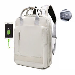 Waterproof Stylish Laptop Backpack Women 13.3 14 15.6 inch Korean Fashion Oxford Canvas USB College Backpack Bag Female Mochila