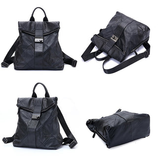 Leather Anti Theft Women Backpack Outdoor Travel Bag