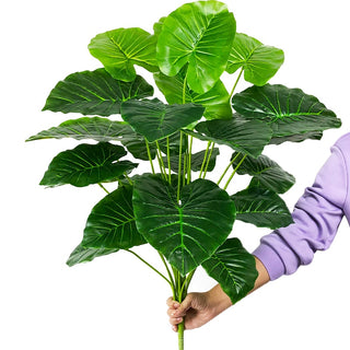 Plantes falses de 75 cm i 24 forquilles, branca d'arbre de monstera artificial gran, fulla de tortuga falsa de palmera tropical de plàstic per a la decoració de l'habitació del jardí de la llar