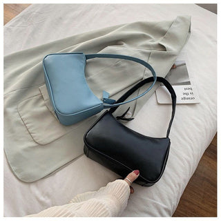 Fashion Design Women Small  Handbags Soft PU Leather Ladies Armpit Shoulder Bags Vintage Simple Girls Clutch Purse Tote