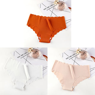 VDOGRIR 3Pcs/Lot Sexy Women&#39;s Mid Rise Panties Set Underwear Seamless Solid Color Briefs Comfortable Underpants Lady Lingerie