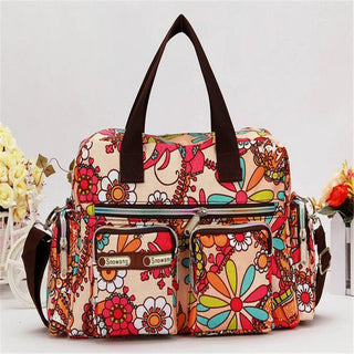 Ladies LargeCapacity Waterproof Tote Bag Flower