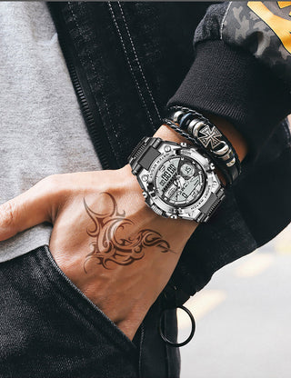 LIGE Digital Men Military Watch 50m Waterproof Wristwatch LED Quartz Clock Sport Watch Male Big Watches Men Relogios Masculino ALODIA STORE