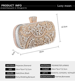 Diamond Evening Metal Clutch bag