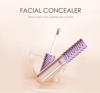 Crema correctora facial QIBEST Base de maquillatge de cobertura completa Maquillatge per a ulleres Corrector facial líquid cosmètic contorn facial