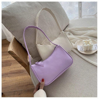 Fashion Design Women Small  Handbags Soft PU Leather Ladies Armpit Shoulder Bags Vintage Simple Girls Clutch Purse Tote