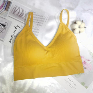 Tops curts atractius per a dones Top de tub de roba de carrer per a dones Camises sense mànigues Llenceria esportiva sense costures Tee Bra Crop Top Bandeau Top Tank