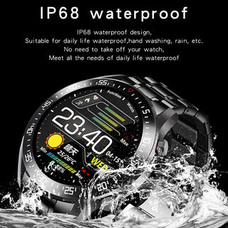 LIGE New Steel Band Digital Watch Men Sport Watches Electronic LED Male Wrist Watch For Men Clock Waterproof Bluetooth Hour+box