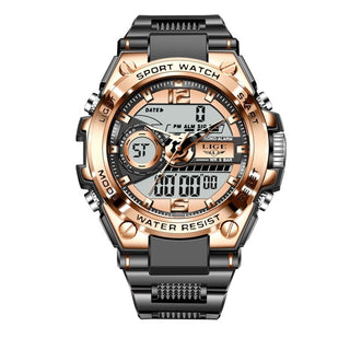LIGE Digital Men Military Watch 50m Waterproof Wristwatch LED Quartz Clock Sport Watch Male Big Watches Men Relogios Masculino ALODIA STORE
