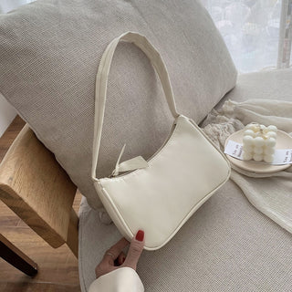 Fashion Design Women Small  Handbags Soft PU Leather Ladies Armpit Shoulder Bags Vintage Simple Girls Clutch Purse Tote