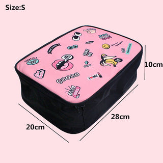 New Travel Cartoon Cosmetic Bag Portable Women Makeup Cases Large Capacity