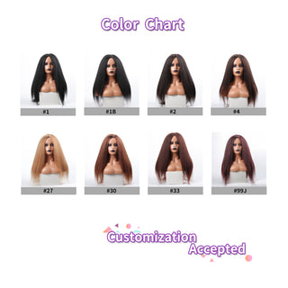 Long Kinky Straight Synthetic Wigs for Black Women Black Brown Blonde Ginger Red White Hair Afro Wigs Synthetic STW Hair Wigs