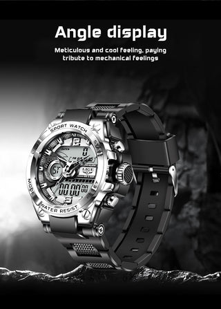 LIGE Digital Men Military Watch 50m Waterproof Wristwatch LED Quartz Clock Sport Watch Male Big Watches Men Relogios Masculino ALODIA STORE
