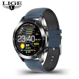 LIGE New Steel Band Digital Watch Men Sport Watches Electronic LED Male Wrist Watch For Men Clock Waterproof Bluetooth Hour+box