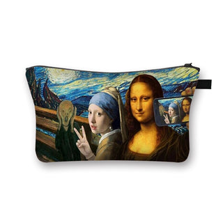 Starry Night / Kiss / Waterlily Painting Cosmetic Bag Van Gogh / Gustav Klimt / Monet Women