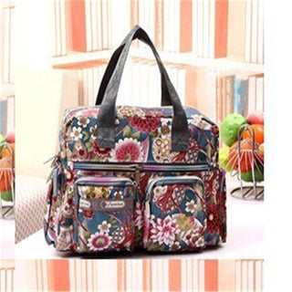 Ladies LargeCapacity Waterproof Tote Bag Flower