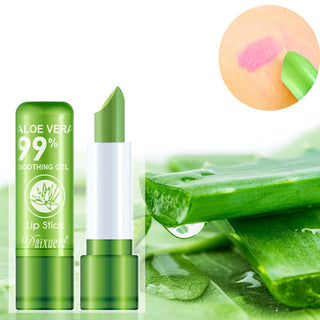 1pcs  Aloe Vera Lipstick Color Changing Lip Balm Lasting Moisturizing Moisturizing Waterproof Temperature Change Lip Balm