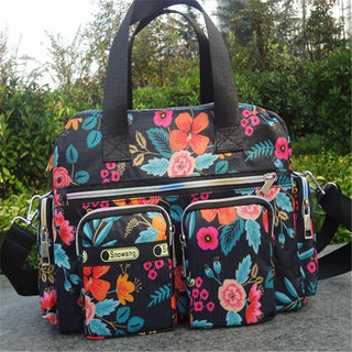 Ladies LargeCapacity Waterproof Tote Bag Flower