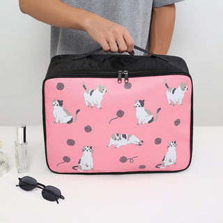 New Travel Cartoon Cosmetic Bag Portable Women Makeup Cases Large Capacity