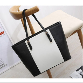 Big Bag 2022 fashion women pu leather handbag brief shoulder bag black