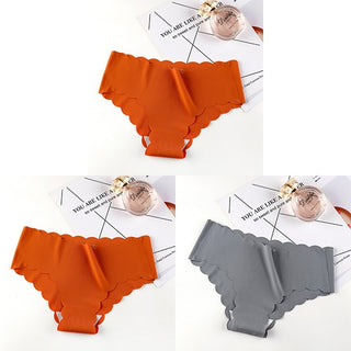 VDOGRIR 3Pcs/Lot Sexy Women&#39;s Mid Rise Panties Set Underwear Seamless Solid Color Briefs Comfortable Underpants Lady Lingerie