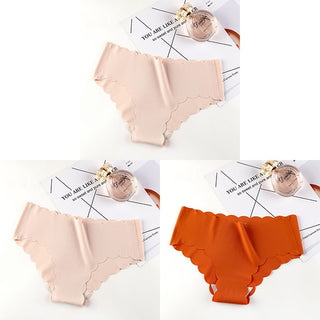 VDOGRIR 3Pcs/Lot Sexy Women&#39;s Mid Rise Panties Set Underwear Seamless Solid Color Briefs Comfortable Underpants Lady Lingerie