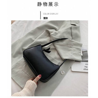 Fashion Design Women Small  Handbags Soft PU Leather Ladies Armpit Shoulder Bags Vintage Simple Girls Clutch Purse Tote