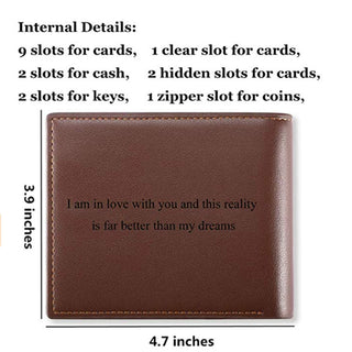 Engraved Wallets Men Short Purse