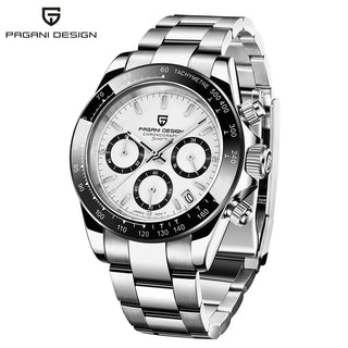 PAGANI DESIGN Top Brand New Rubber Strap Chronograph Watch Men Quartz Wristwatch Luxury Sapphire Glass Sports Watch Men Relogio