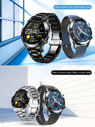 LIGE New Steel Band Digital Watch Men Sport Watches Electronic LED Male Wrist Watch For Men Clock Waterproof Bluetooth Hour+box