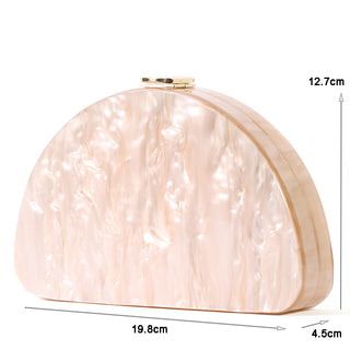 Semicircle Acrylic Wallet Women Evening Clutches Design Bag