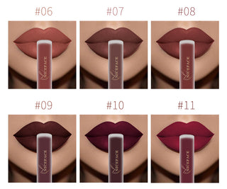 NICEFACE Lip Gloss Nude Matte Liquid Lipstick Lipgloss Waterproof Lip