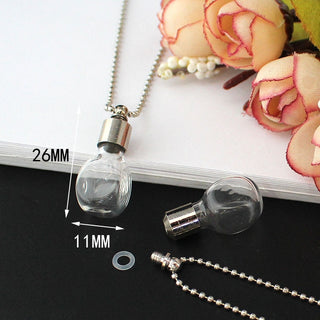 2PCS Glass Locket Urn Jewelry Cremation Jewelry Urn Necklace for Ashes Fillable vials Necklaces Blood Vial Necklace