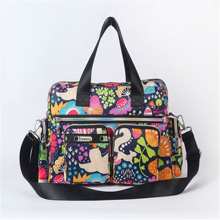 Ladies LargeCapacity Waterproof Tote Bag Flower