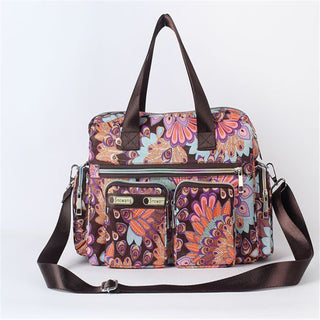 Ladies LargeCapacity Waterproof Tote Bag Flower