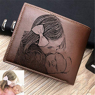 Engraved Wallets Men Short Purse