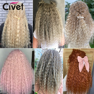 Pell sintètic Ariel Curl Water Weave Passion Twist Trenes de ganxet Extensions de cabell Ombre Blonde Pink Trend Hair Per a dones