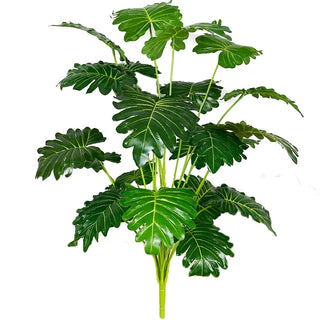 Plantes falses de 75 cm i 24 forquilles, branca d'arbre de monstera artificial gran, fulla de tortuga falsa de palmera tropical de plàstic per a la decoració de l'habitació del jardí de la llar