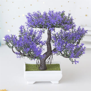 Plantes de plàstic artificial Bonsai Olla petita d'arbre Planta falsa Flor en test Casa Decoració de taula Decoració de jardí Adorns