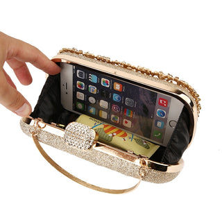 Diamond Evening Metal Clutch bag