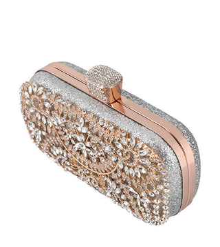 Diamond Evening Metal Clutch bag