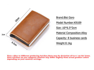 Custom Made Aluminum Metal Leather Antitheft